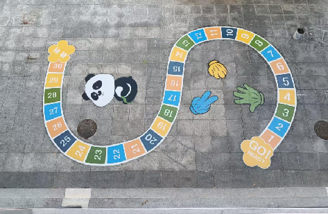 子长地面游戏彩绘