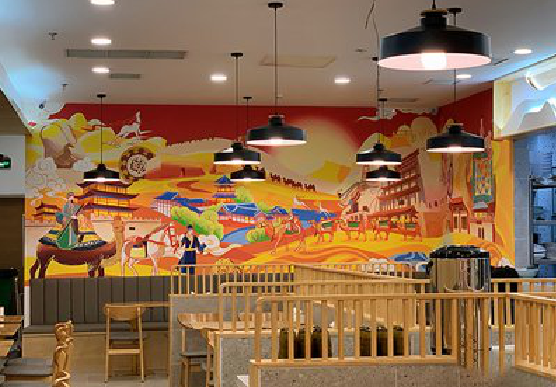 子长商业空间彩绘介绍。