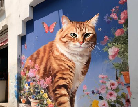 子长自己绘制有个性的手绘墙