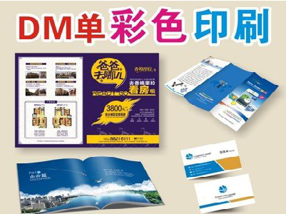 子长单页印刷，色彩搭配简单。